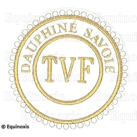 Badge / Macaron GLNF – Grande tenue provinciale – TVF – Dauphiné Savoie – Brodé machine